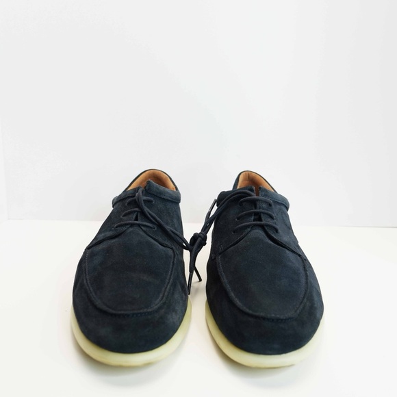 ECCO Blue Suede Rubber Sole Shoes - Picture 4 of 6